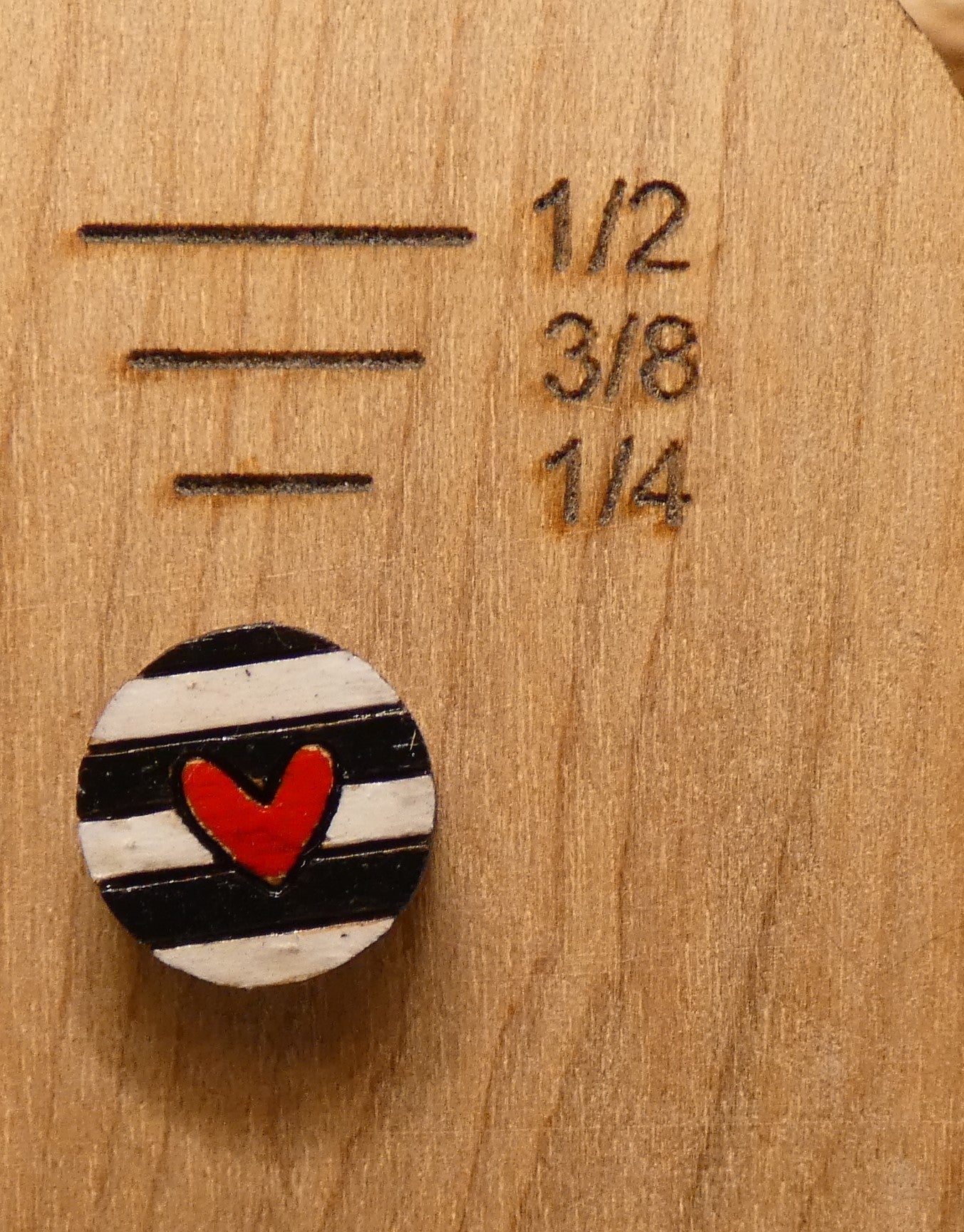 Black & White Heart Stud