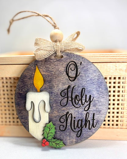 O Holy Nighy Wood Ornament