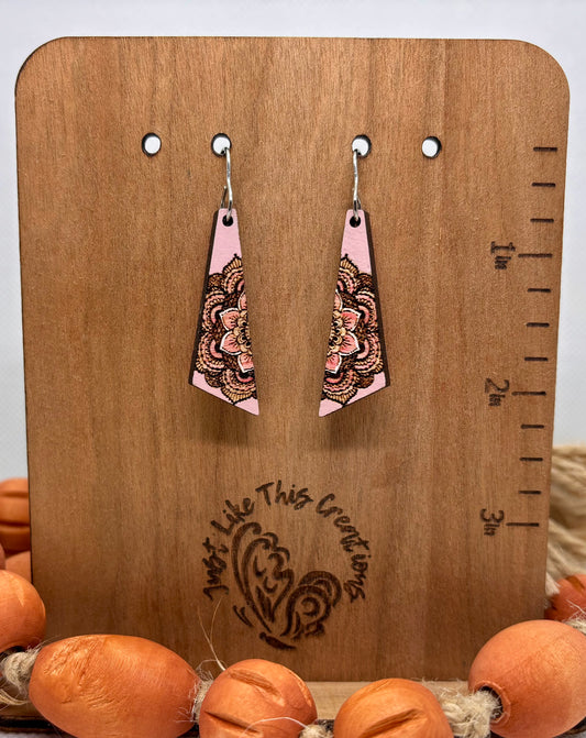 Pink Mandala Dangles